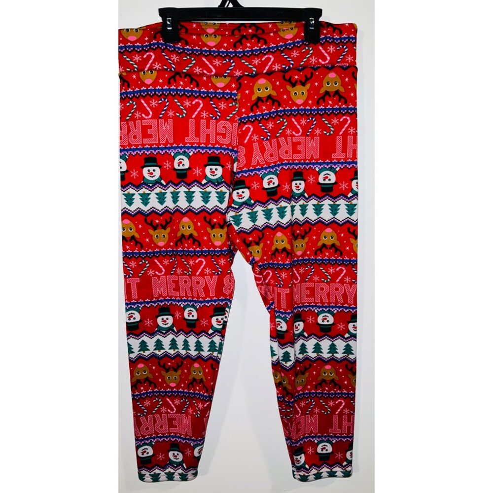 No Boundaries Christmas Themed Juniors Leggings XXL(19)